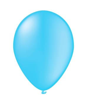 10 ballons bleu ciel - Gamme couleur unie