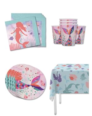 Mermaid Birthday Decoration Kit for 8 People - Beautiful Mermaid