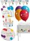 Kit de decor pentru aniversare premium pentru 8 persoane - Happy Birthday