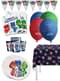 Kit de decor Pj Mask pentru aniversare premium pentru 8 persoane