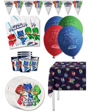 Kit decorazioni per festa di compleanno Pj Mask Premium per 8 persone