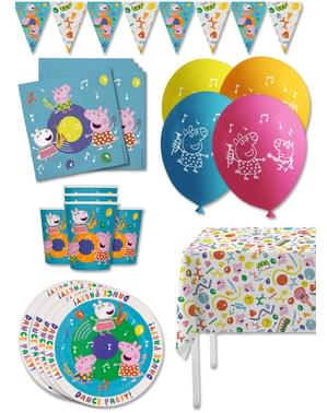 Kit décoration anniversaire Peppa pig Premium 8 personnes