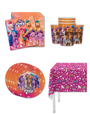 Kit decoración de cumpleaños My Little Pony para 8 personas