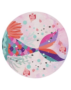 Kit decoração de aniversário de sereias Premium para 8 pessoas - Beautiful mermaid
