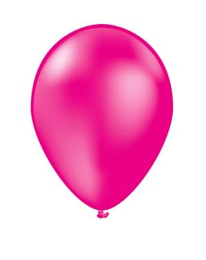 10 ballons multicolores métallisés - Gamme couleur unie