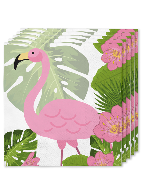 Premium Flamingo Party Decoration Kit for 8 People - Tropical Flamingos