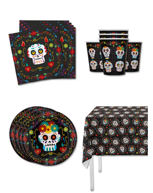 Catrina Day of the Dead Party Decoration Kit for 8 People - Day of the Dead