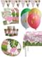 Prémiová sada party dekorací plameňák pro 8 lidí - Tropical Flamingos