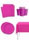 Fuchsia Party Decoration Kit for 8 People - Plain Colours