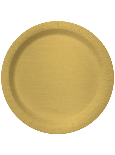Gold Party Decoration Kit for 8 People - Plain Colours
