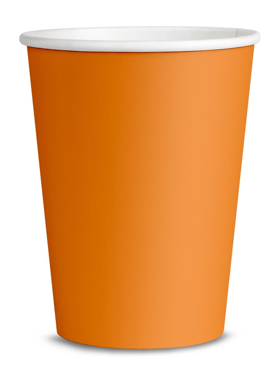 Kit decoração de festa cor laranja para 8 pessoas - Cores lisas