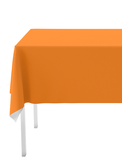 Kit decoración de fiesta color naranja para 8 personas - Colores lisos