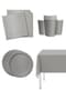Silver Party Decoration Kit for 8 People - Plain Colours