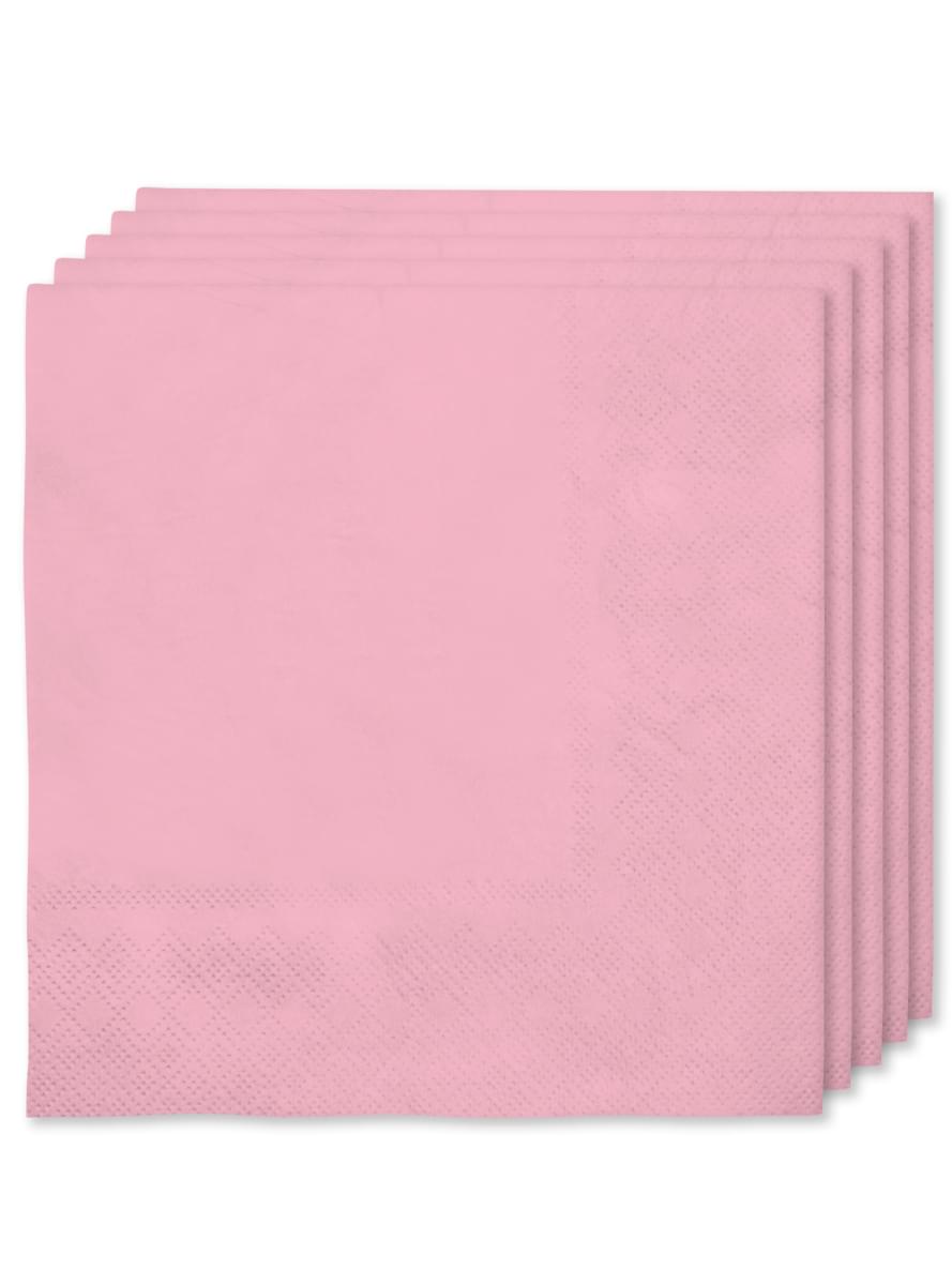 Kit decoración de fiesta color rosa palo Premium para 8 personas - Colores lisos