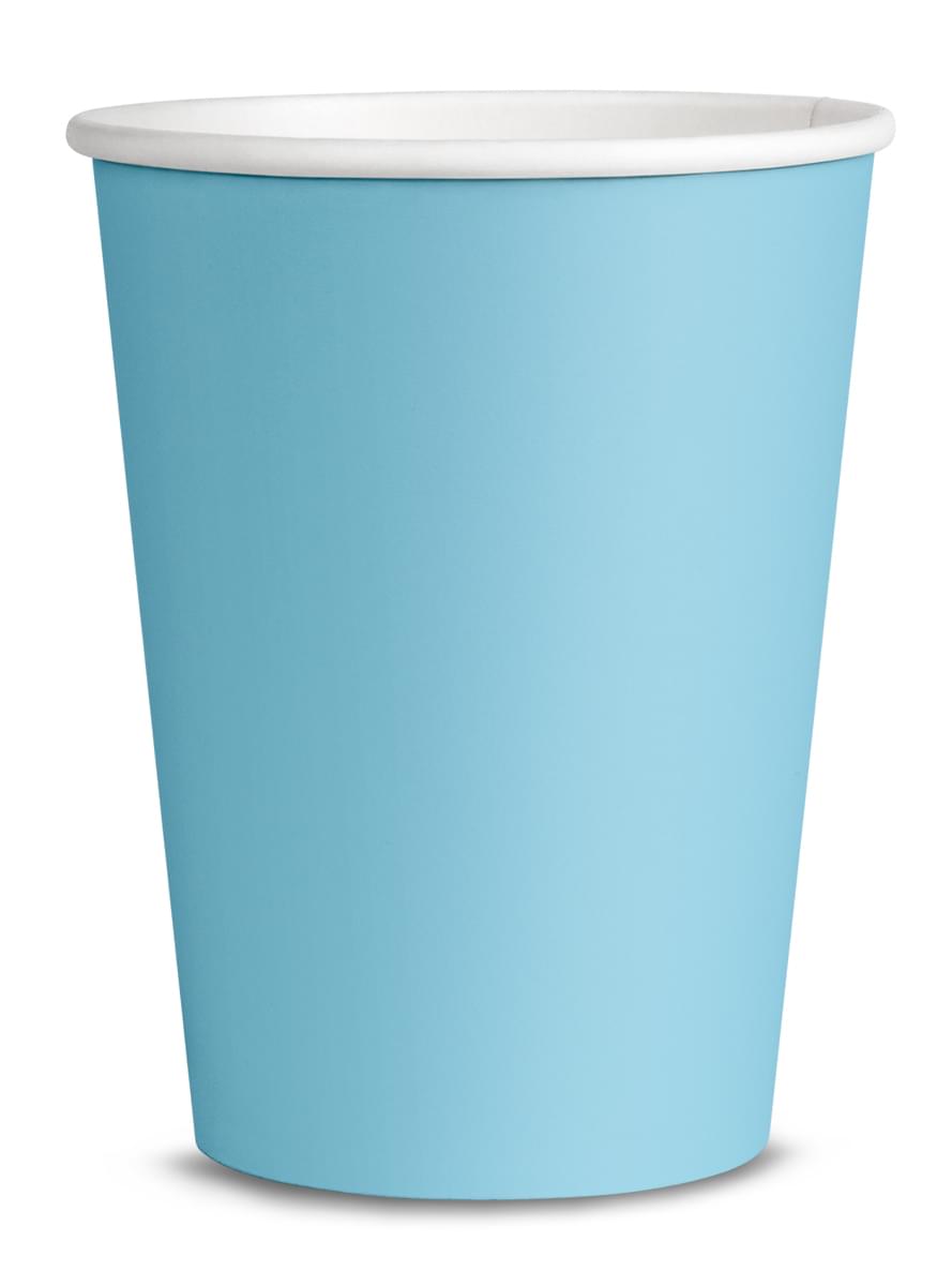 Kit decoración de fiesta color azul claro Premium para 8 personas - Colores lisos