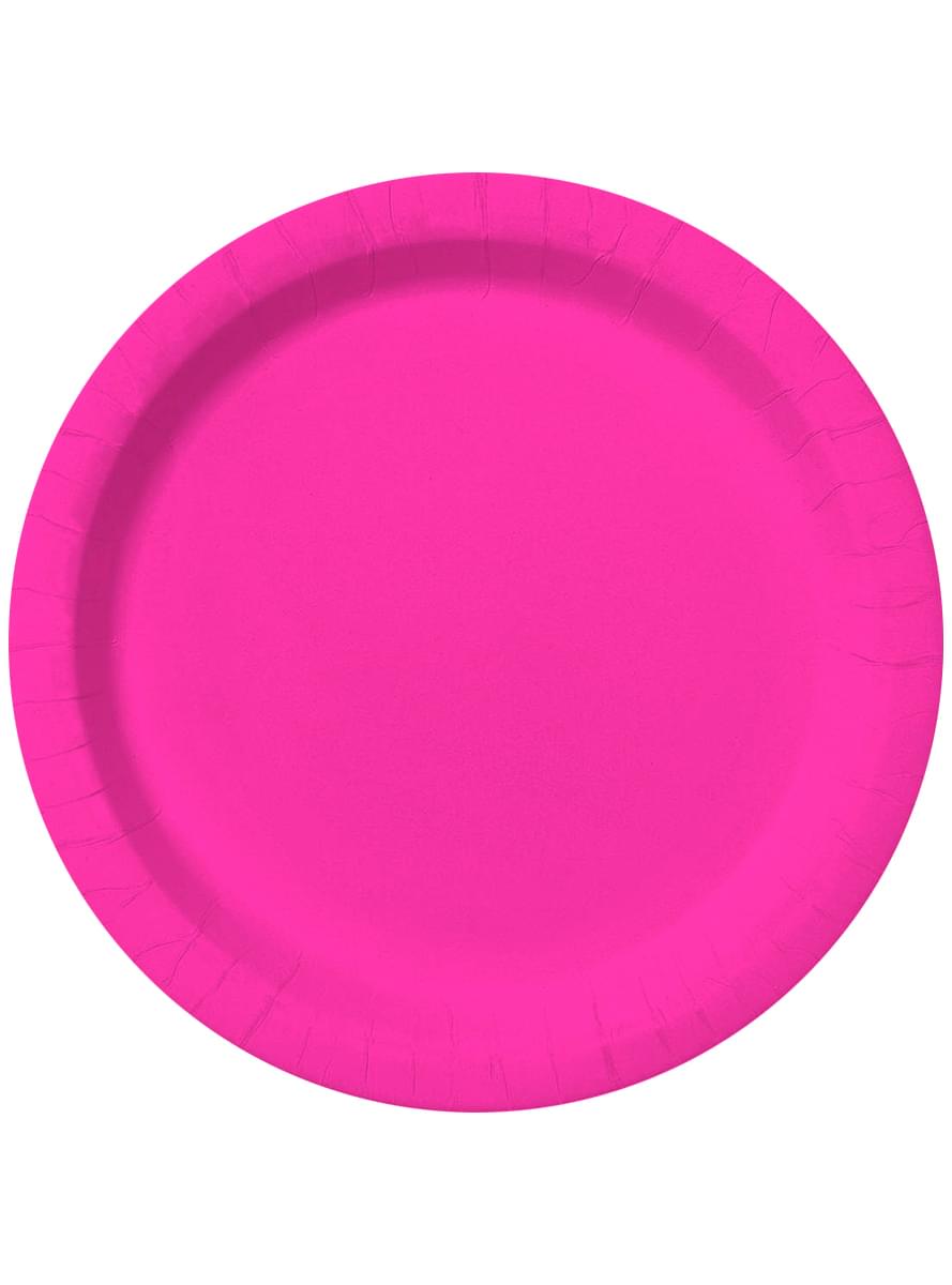 Kit décoration fête fuchsia Premium 8 personnes - Gamme couleur unie
