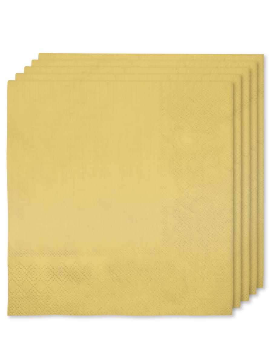 Kit de decor pentru petreceri premium auriu pentru 8 persoane - Solid colors