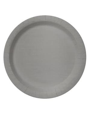 Party Deko Kit Premium silber für 8 Personen - Unifarben
