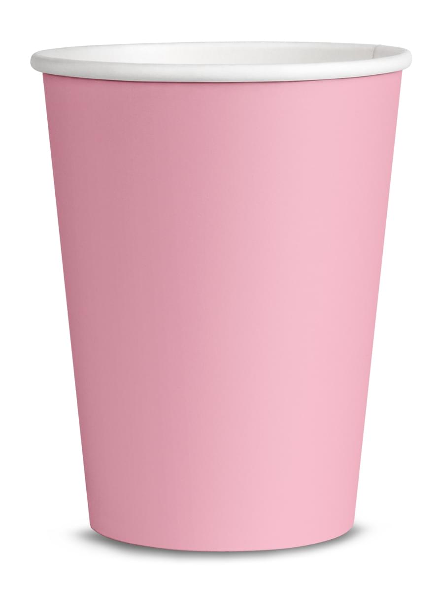 Kit decoración de fiesta color rosa palo para 8 personas - Colores lisos