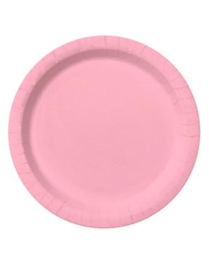 Kit decoração de festa cor rosa pálido para 8 pessoas - Cores lisas
