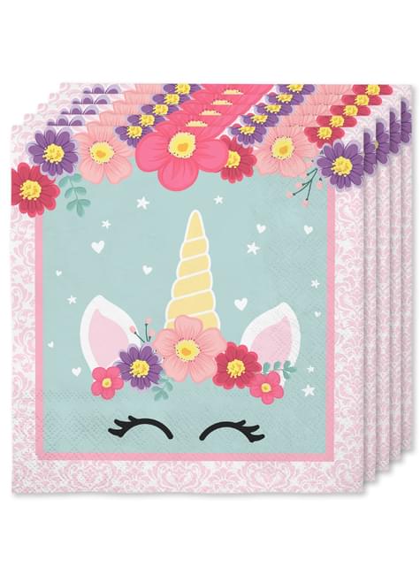 Einhorn Geburtstagsdeko Kit Premium für 8 Personen - Unicorn Flowers