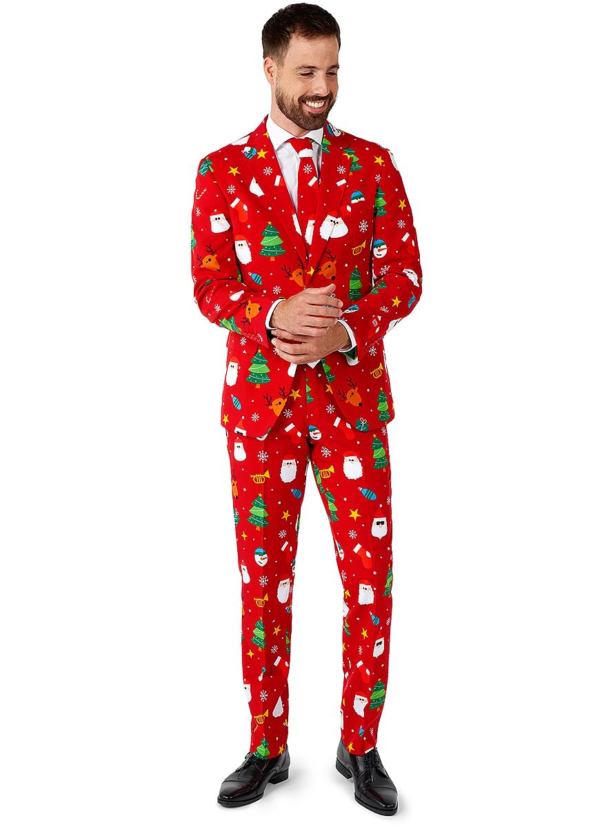 “Festivity Red” Christmas Suit - OppoSuits