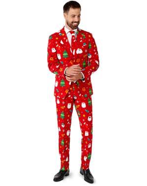 Slavnostno rdeča Božična obleka - konfekcijska obleka