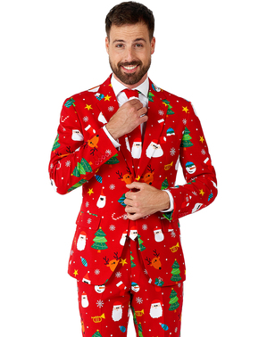 Vianočný oblek „Festivity Red“ – OppoSuits