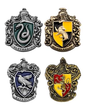 Balenie 4 odznakov s logami rokfortských fakúlt - Harry Potter