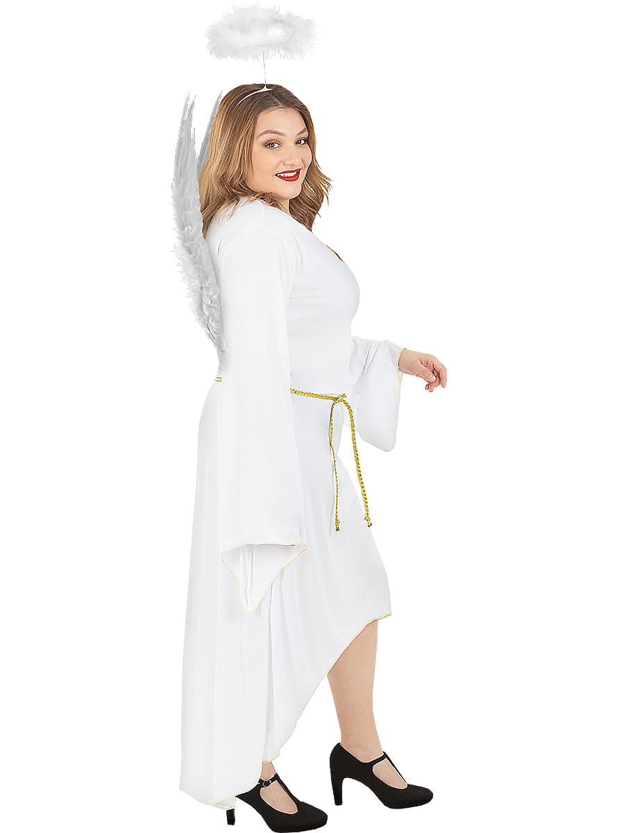 Engelenkostuum met Halo en Vleugels Plus Size
