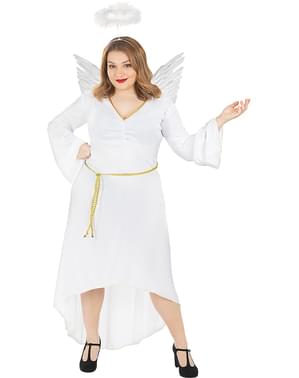 Fato de anjo com auréola e asas tamanho grande