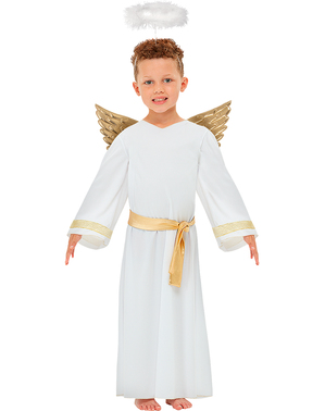 Fato de anjo com auréola e asas para criança