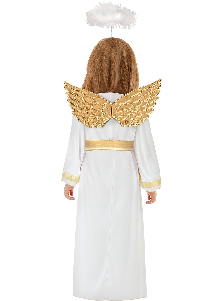 Disfraz de ángel con aureola y alas para niños