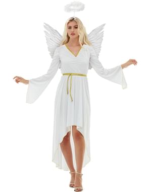Kostium anioła ze skrzydłami i aureolą