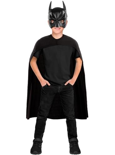 Kit maschera e mantello di Batman per bambini. Consegna 24h