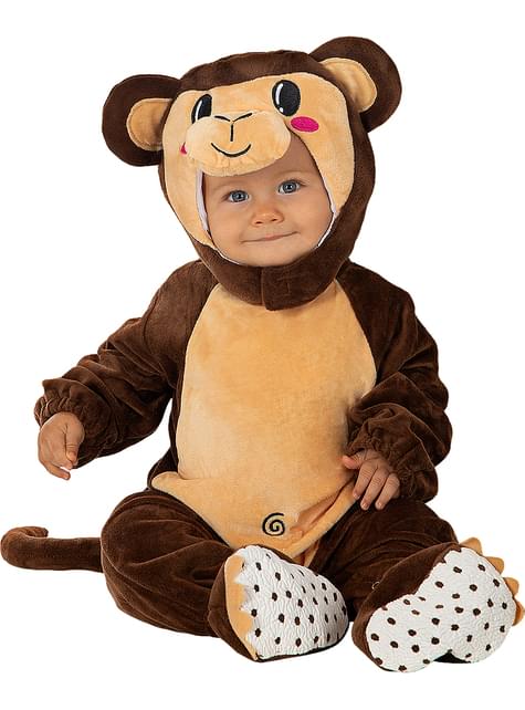 Disfraz de mono bebé con capucha
