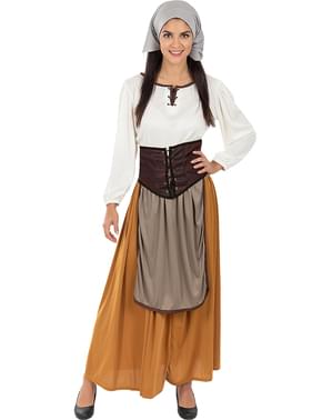 Costum medieval țărănesc pentru femei dimensiune mare