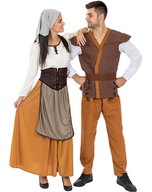 Costum medieval țărănesc pentru femei dimensiune mare