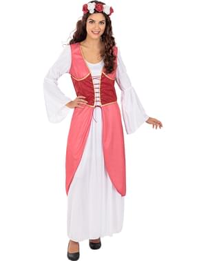 Medieval Princess Costume With Flowers for Women