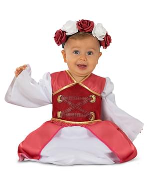 Medieval Princess Costume With Flowers for Babies
