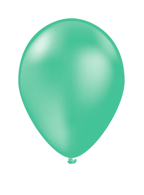 10 globos color verde menta - Colores lisos