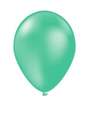10 ballons vert mint - Gamme couleur unie