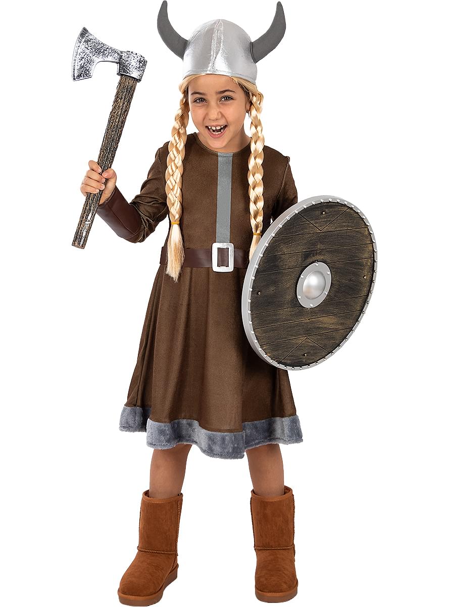 Vikingų kostiumas mergaitei