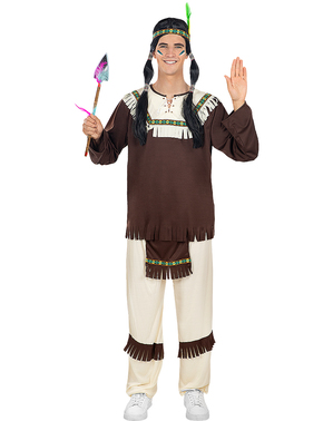 Indianer kostume til mænd Plusstørrelse
