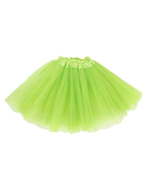 Dievčenská tylová sukňa tutu - zelená