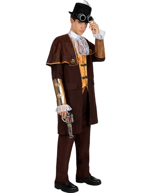 Costum Steampunk elegant pentru bărbați mărimi mari