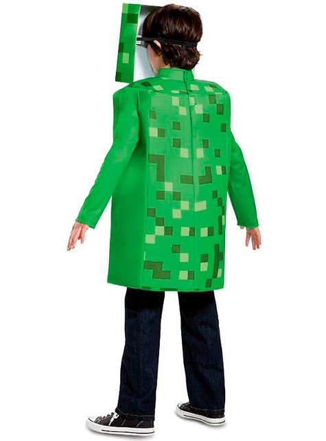 Costume Bambino Minecraft Creeper 3D 4/6 anni 