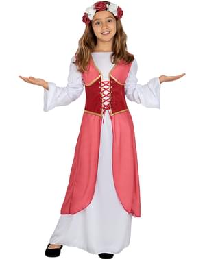 Medieval Princess Costume With Flowers for Girls
