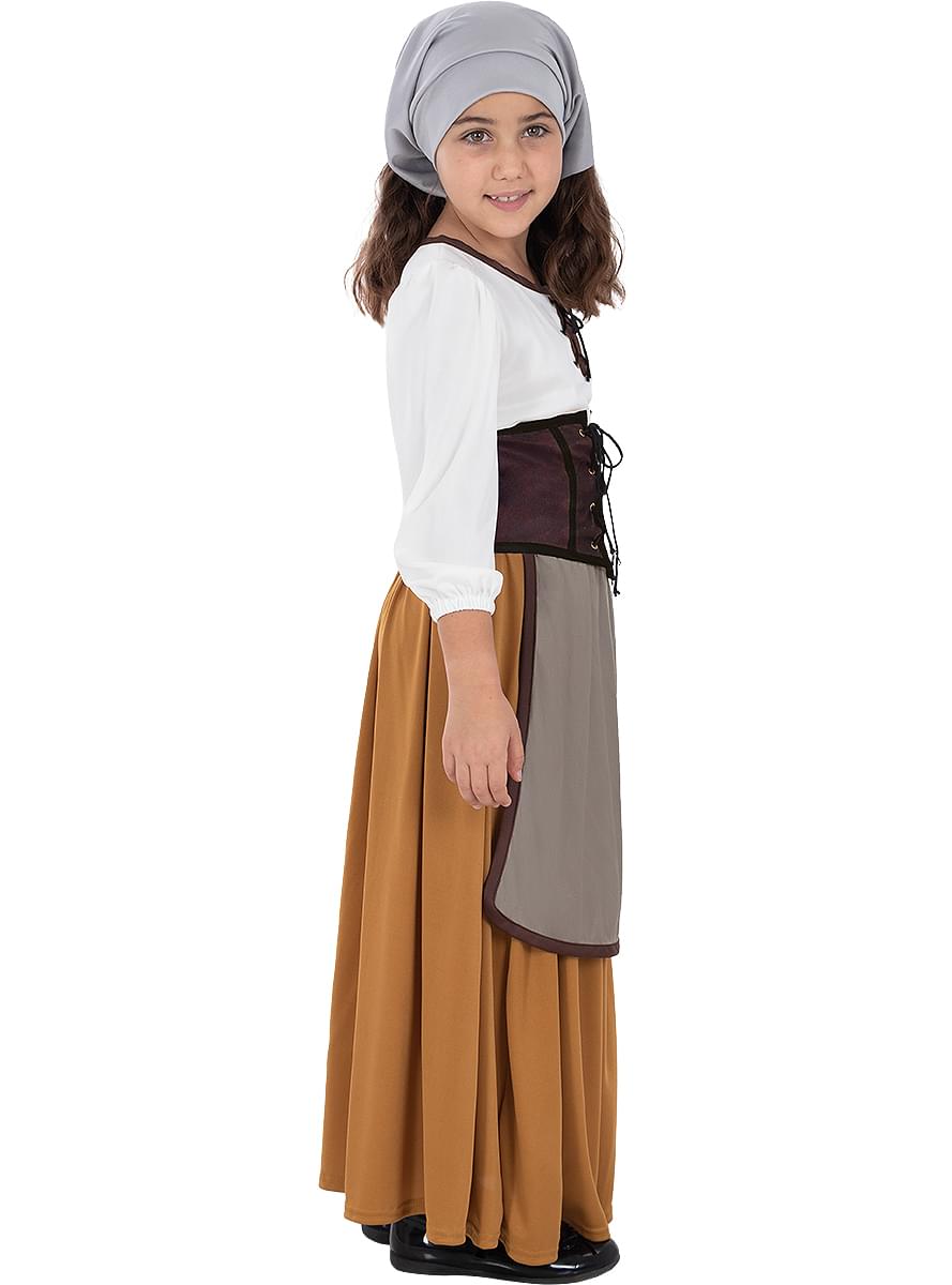 Disfraz de campesina medieval para niña