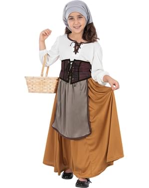 Costum de țăran medieval pentru fete